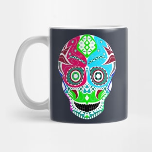 skull in wrestling mask ecopop pattern Mug